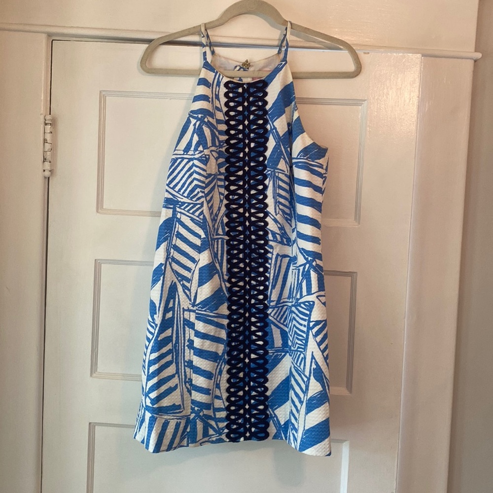 Lily Pulitzer Blue Sailboat Print Dress.